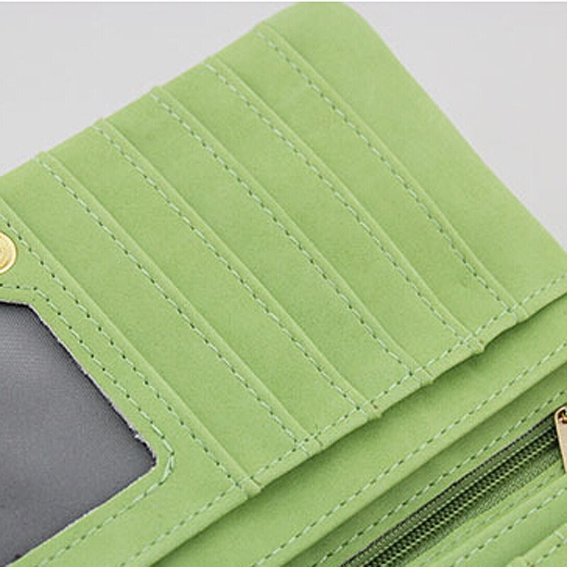 Women Wallets Hot Fashion Multifunctional PU Leather Clutch Lady Purse Phone bag green - ebowsos
