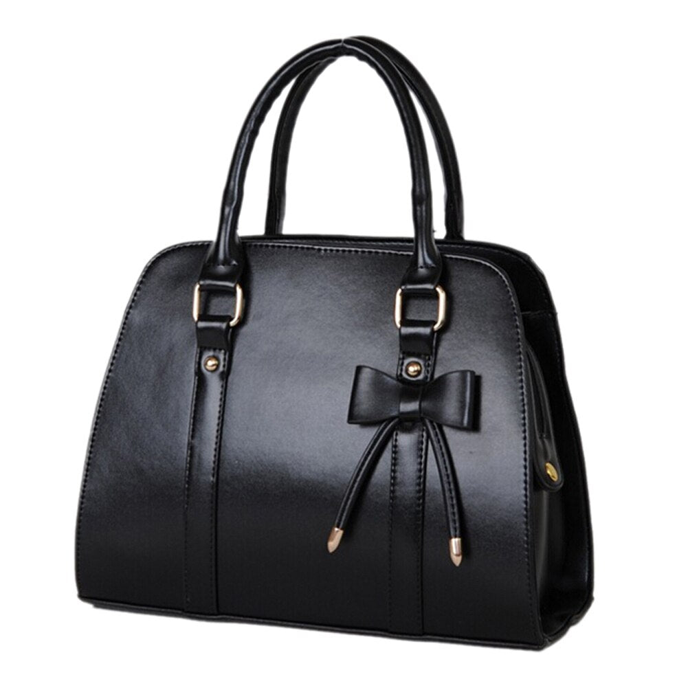 Women handbag pu leather shoulder bag fashion messenger Bags handbags-black for party - ebowsos