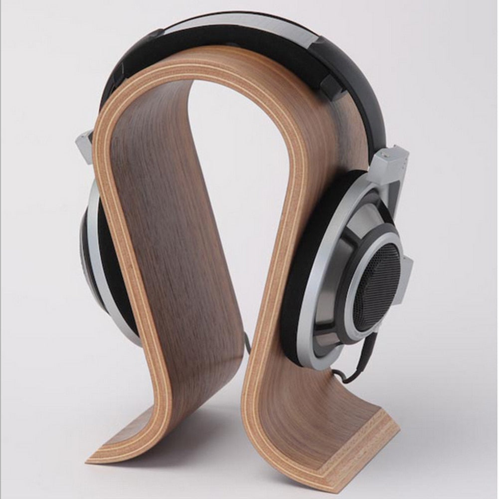 Wooden Headphones Stand Headset Holder Display Racks Hanger Shelf Bracket Earphone Accessories Headphone Stand Holder - ebowsos