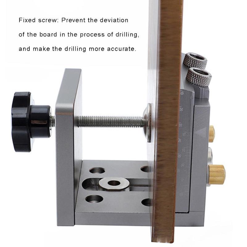 Woodworking Hole Drill Puncher Positioner Guide Locator Jig Joinery System Kit Woodworking Parts for Unassembled Cabinet - ebowsos