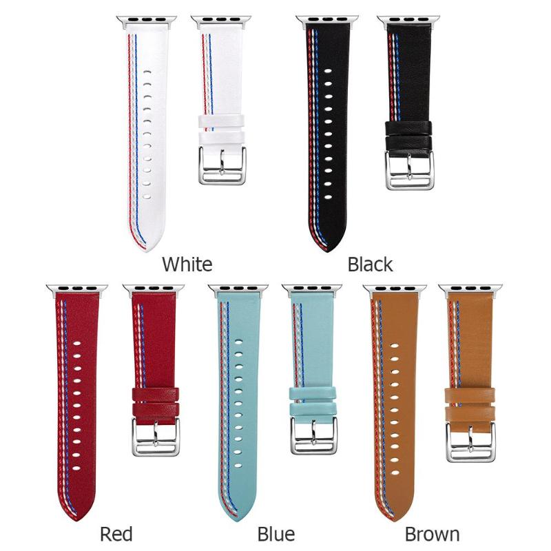 Wrist Strap Replacement for Apple Watch iWatch Series 1 2 3 Leather Loop Adjustable 38mm Watch Band Bracelet  High Quality - ebowsos