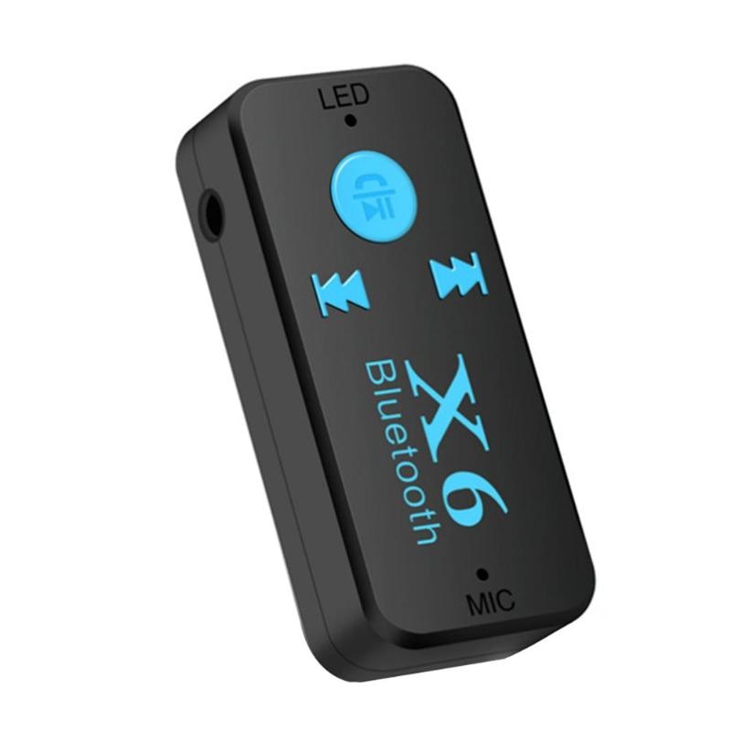X6 Wireless Bluetooth Handsfree Receiver Car Stereo Audio Music Adapter 3.5mm MP3 Player Support TF Card A2DP Mp3 Music Receiver - ebowsos