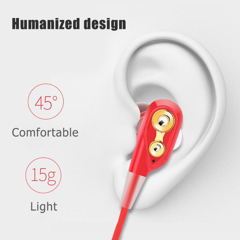XT-21 Bluetooth Earphone Double Moving Coils Quad Core Earnuds Mini Surround Sound Stereo Headset Headphone For iPhone all Phone - ebowsos