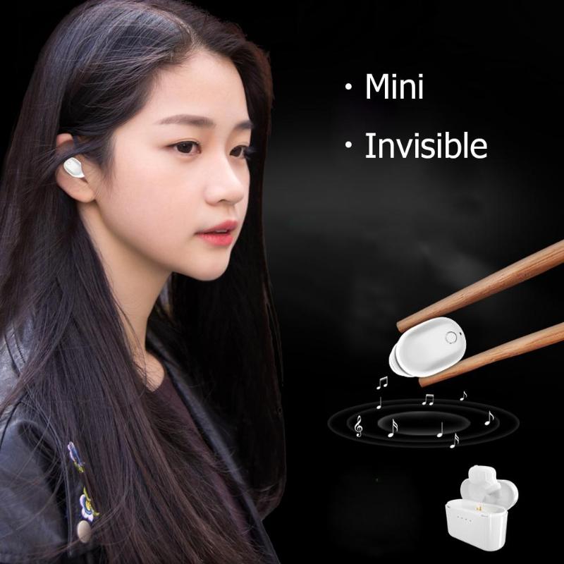 Z3 Bluetooth Earphone Wireless Earbud In Ear Monitor Earpiece Mono Invisible Earbuds Headset with Charging Box High Quality - ebowsos