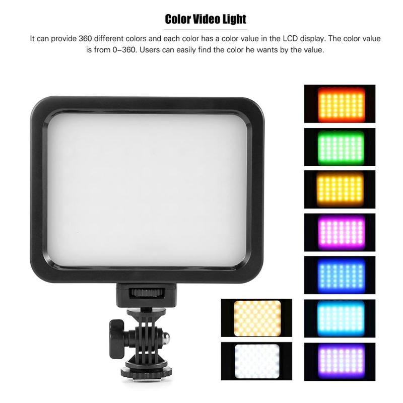 ZF-RG360 Color Video Light RGB Photography Lighting Dimmable Fill 360 Colors 3200K-5700K Camera Light High Qulaity - ebowsos