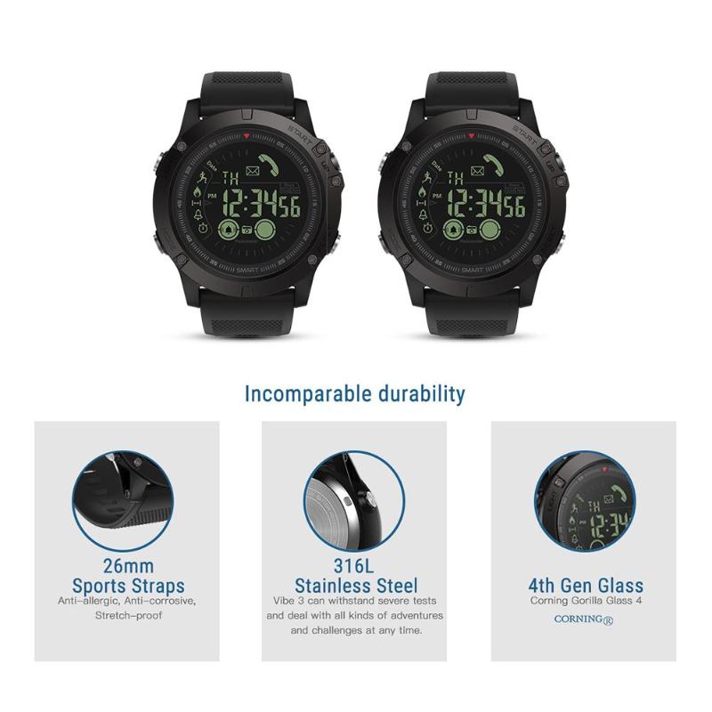 Zeblaze VIBE 3 Flagship Rugged Bluetooth Smart Watch 33-month Standby Time 24h All-Weather Monitoring Smartwatch For Android IOS - ebowsos