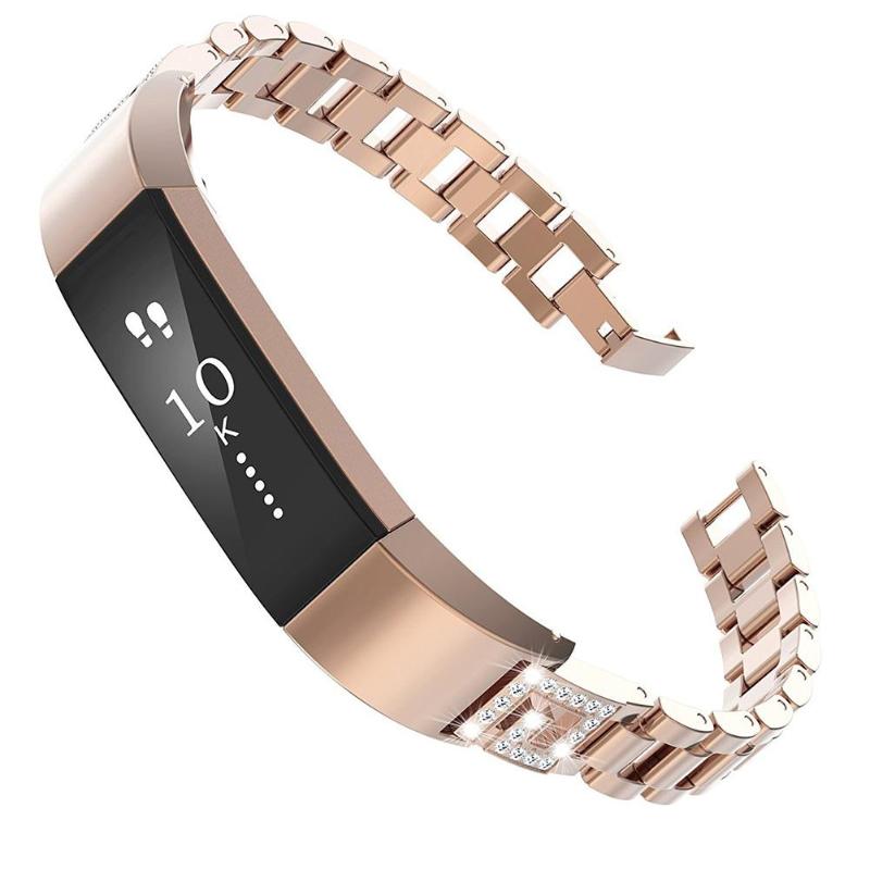 Zinc Alloy Crystal Beads Smart Watchband Wrist Band Strap Replacement for Fitbit Alta/Alta HR Smart Band Belt High Quality - ebowsos