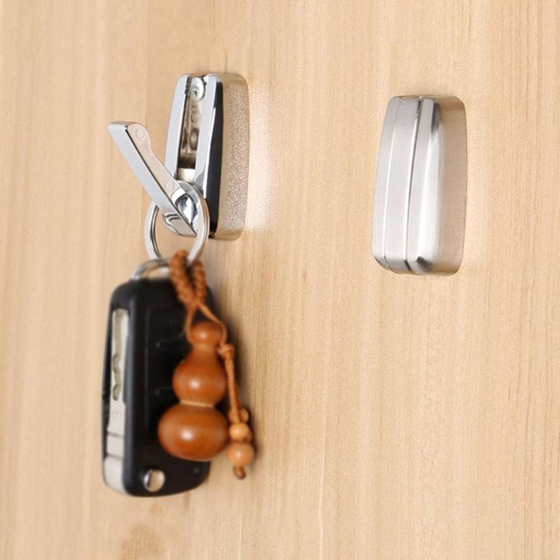 Zinc Alloy Wall-mounted Concealed Hook Safety and Reliability Beautiful Telescopic Invisible Folded Clothes Hook 47x20x10mm - ebowsos