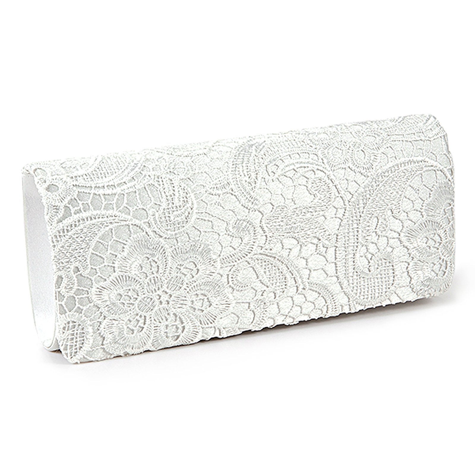 bag Shoulder wallet pouch Lace Floral Style Satchel clutch Fashion for Women Girl White - ebowsos