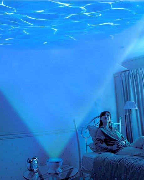Led Night Light Projector Ocean Daren Waves Projector Projection Lamp With Speaker Novelty Gift - ebowsos