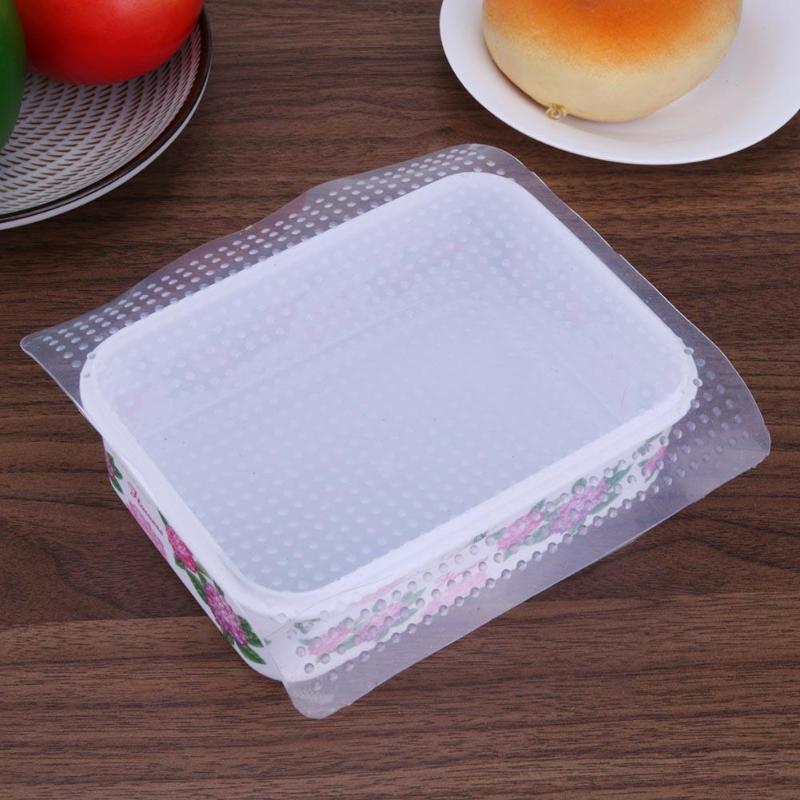 food grade Keeping Food Fresh Wrap Reusable high stretch Silicone Food Wraps Seal Vacuum bowl Cover Stretch Lid - ebowsos