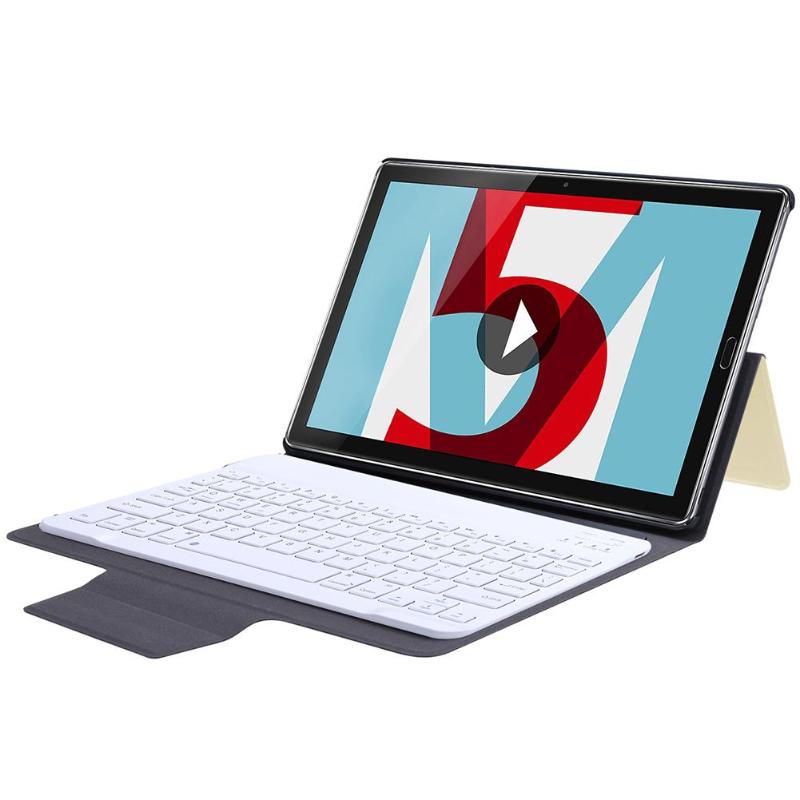 for Huawei PU Leather Case Keyboard Portable Flip Detachable Bluetooth 3.0 Keyboard Stand Case Cover for Huawei M5 10.8/10.8Pro - ebowsos