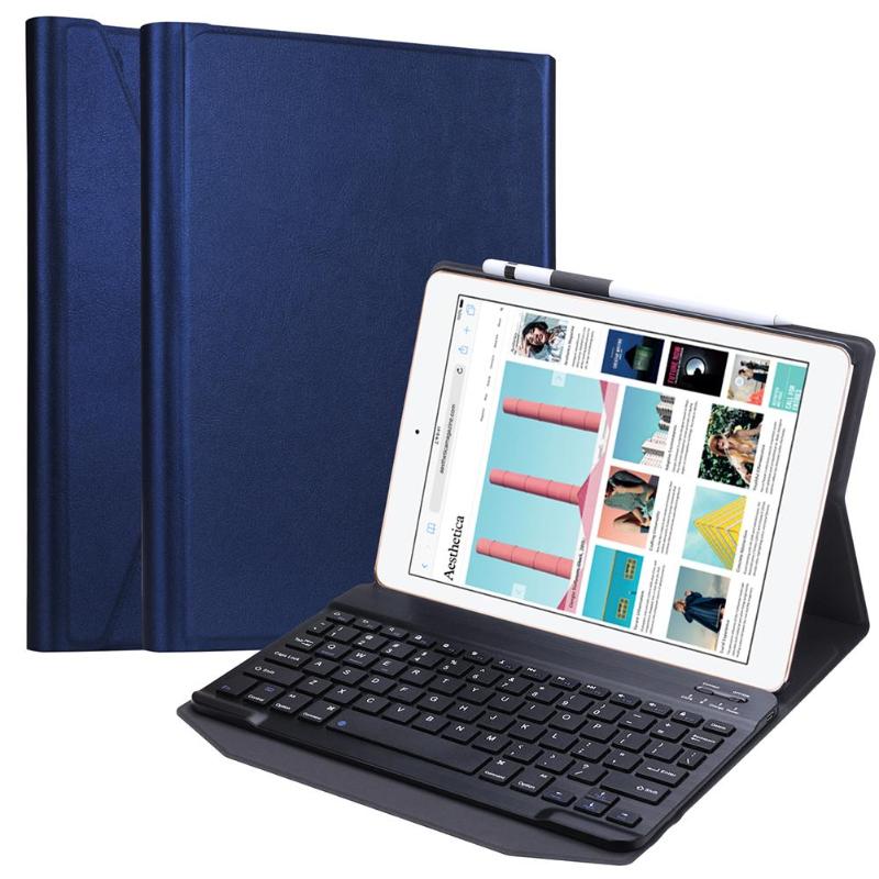 for iPad Keyboard Portable Smart Flip Bluetooth 3.0 Keyboard Stand Case Cover for iPad 9.7(2018)/9.7(2017)/Air2/Air1/Pro9.7 - ebowsos