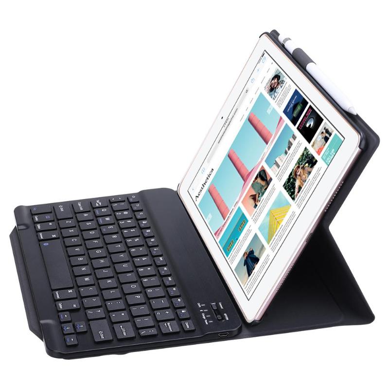 for iPad Keyboard Portable Smart Flip Bluetooth 3.0 Keyboard Stand Case Cover for iPad 9.7(2018)/9.7(2017)/Air2/Air1/Pro9.7 - ebowsos