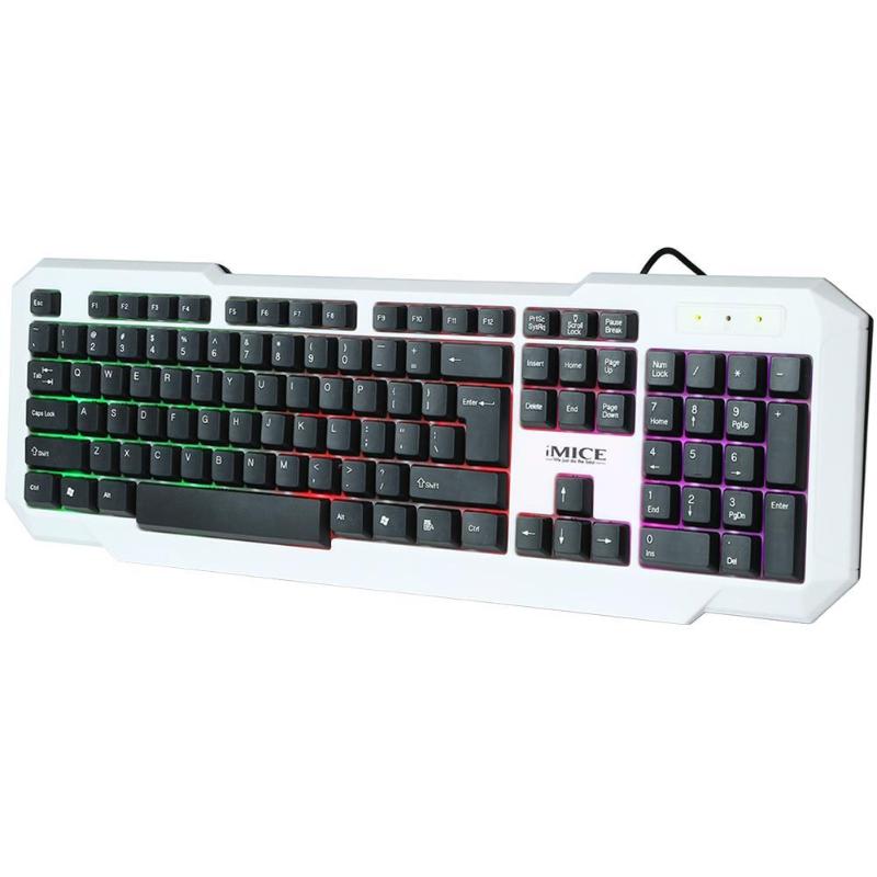 iMICE AN-300 USB Wired Keyboard Waterproof 104 Keys 3-Color Backlight Office Gaming Keyboard for Laptop Desktop PC Drop Shipping - ebowsos