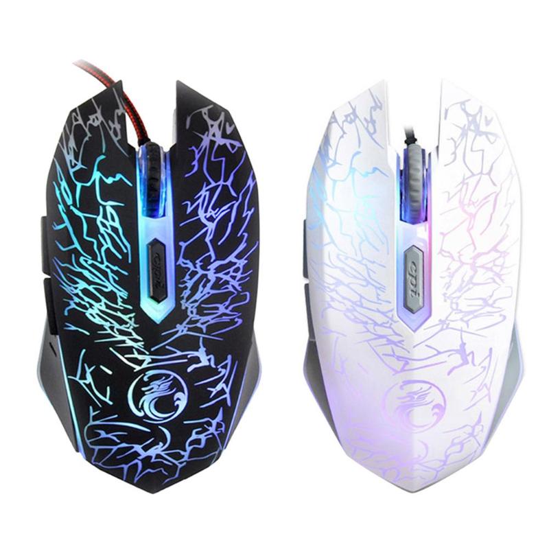 iMICE Gaming Mouse Wired USB Game Mice 6 Button led Luminous Computer Mice for Laptops Desktops X5 PC Mouse Drop Shipping - ebowsos