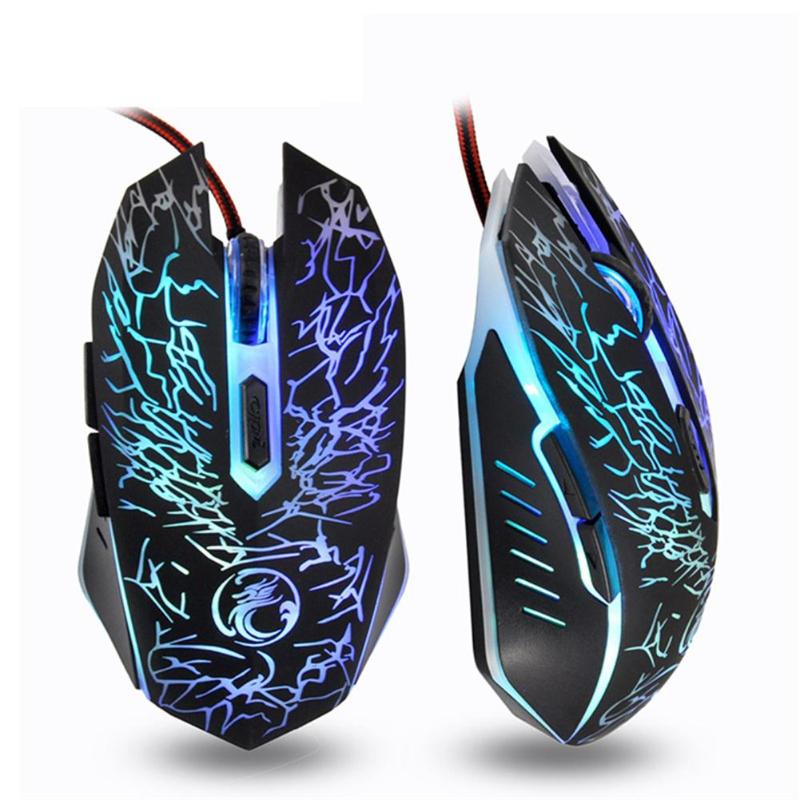 iMICE Gaming Mouse Wired USB Game Mice 6 Button led Luminous Computer Mice for Laptops Desktops X5 PC Mouse Drop Shipping - ebowsos