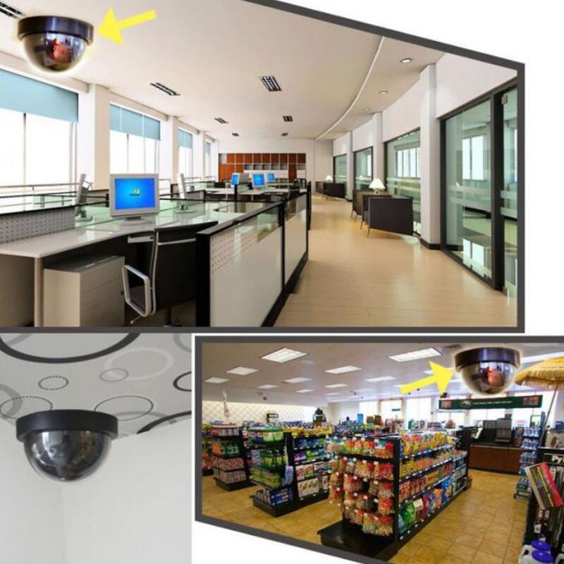 720P Simulated Fake Dome Dummy Camera Security Camera   with Flashing Red LED Light Home Security Camera - ebowsos