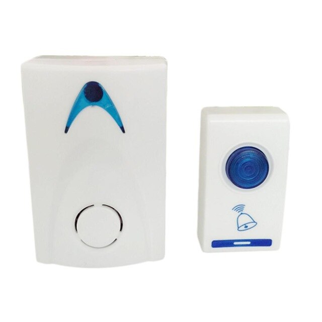 DC3V LED Door Bell Wireless Doorbell Battery Powered 32 Tune Songs 1 Remote Control 1 Wireless Doorbell Door Bell - ebowsos