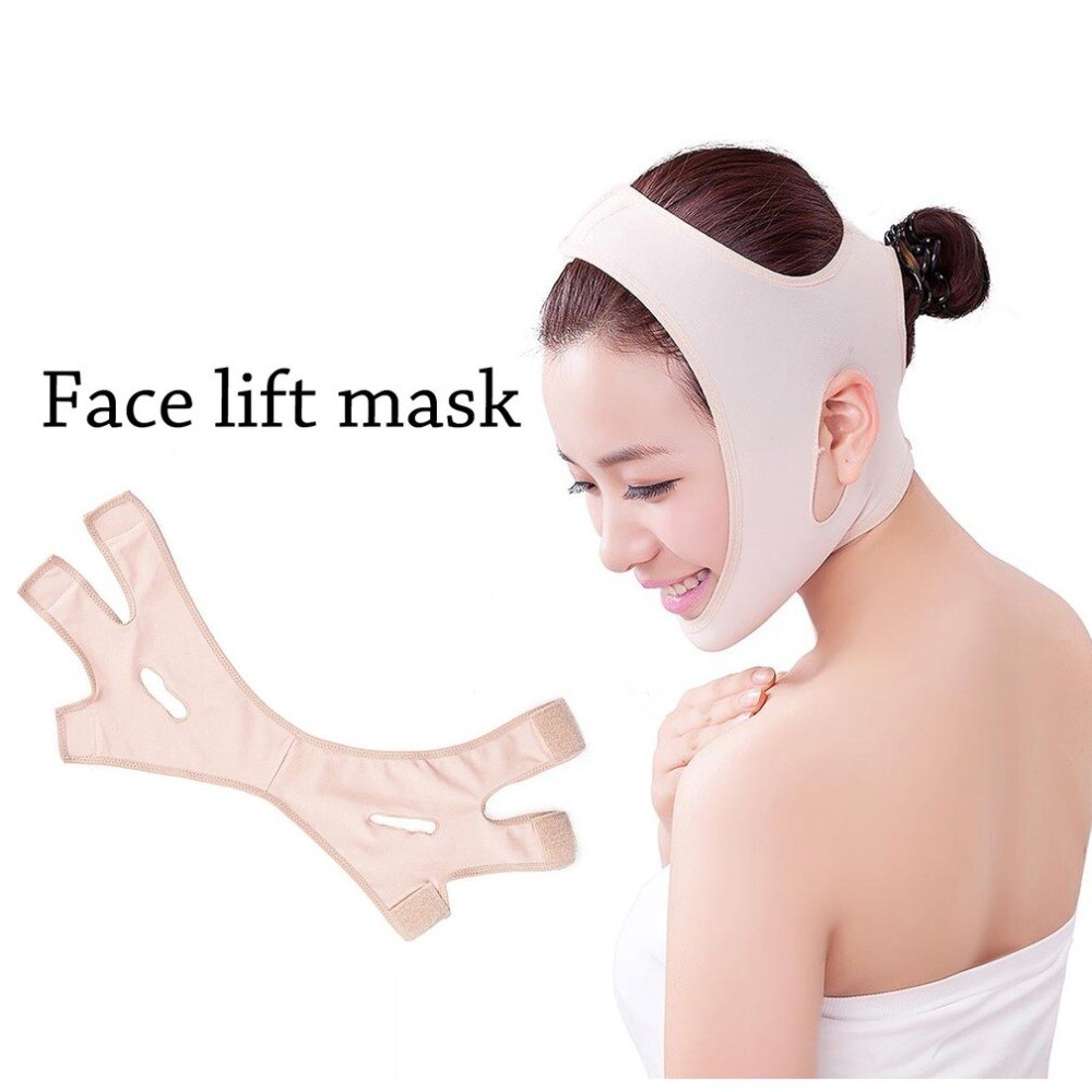 women face V Shape Skin Color Wrinkle Face Chin Cheek Lifting Slimming Belt Face Mask Bandage Ultra-thin Strap Brand Face Shaper - ebowsos
